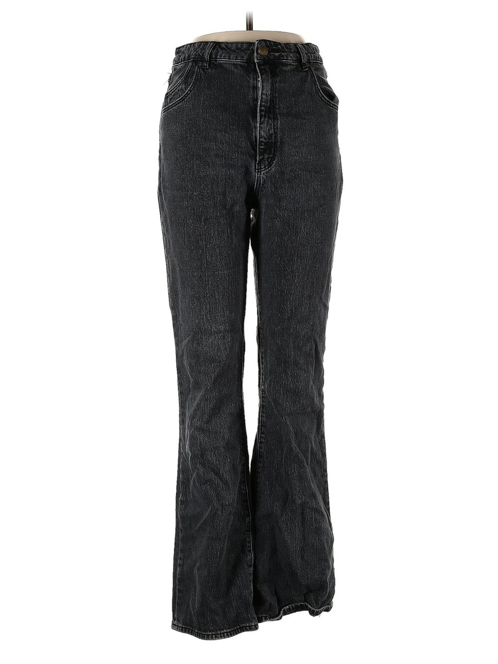 ROLLA'S Black Washed Denim Jeans with Stitched Back Pocket